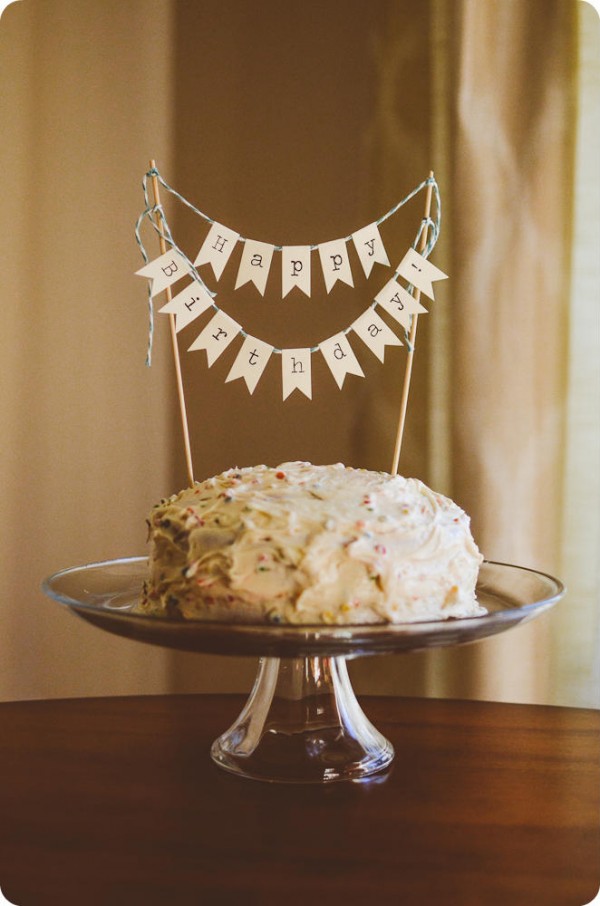 Happy Birthday Cake Banner from Lingering Daydreams