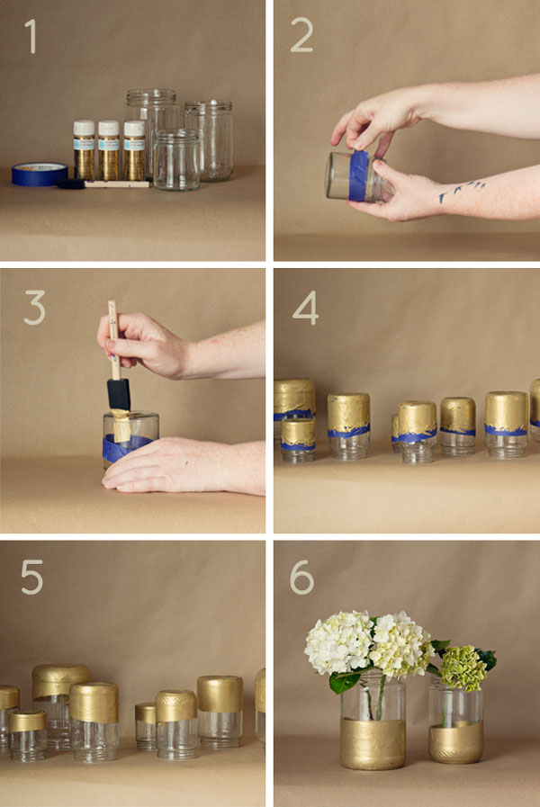 Dip Dyed Centerpieces - Step by step instructions