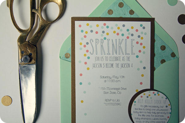 Printable Baby Shower Invitations - Baby sprinkle for second baby!
