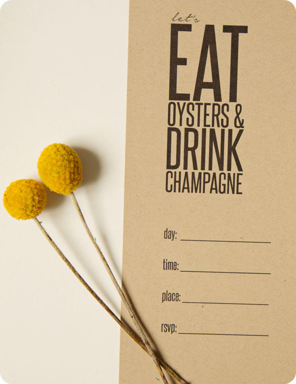 Oyster Party - Printable invitation