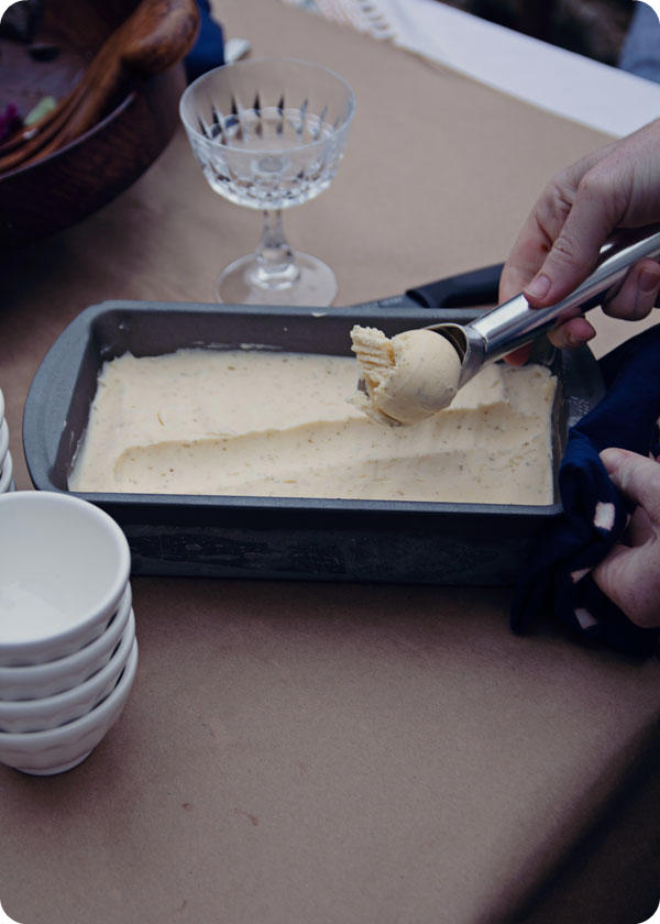 Oyster Party - Cantaloupe Mint Ice Cream