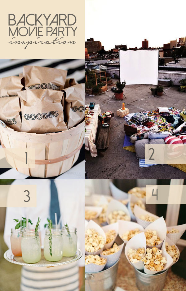 Backyard movie party ideas